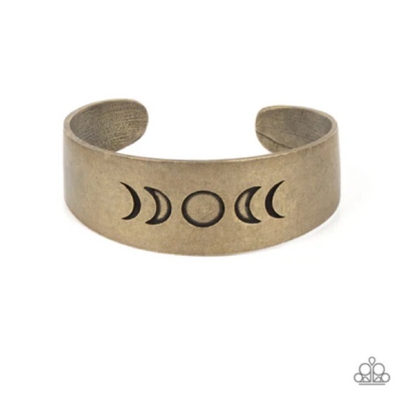 Lunar Effect - Brass Cuff Bracelet - Picture 1 of 3